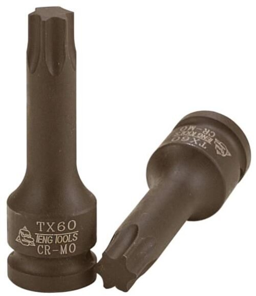 1/2" nelikantkinnitusega jõuotsakpadrun TX-pesale. Teng Tools 921207TX-C / 921270TX-C
