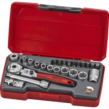 1/4'' nelikantkinnitusega padrunvõtmete komplekt Teng Tools T1424S | Käsitööriistad>Padrunid>Padrunite komplektid | Teng Tools | Trollo.ee | Üle 10 000 toote