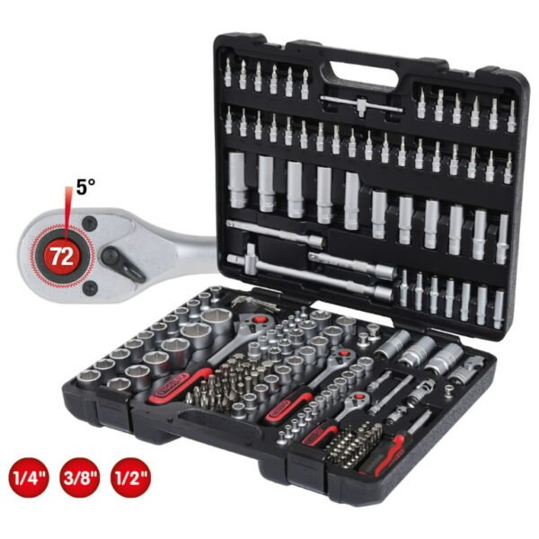 1/4+3/8+1/2'' padrunvõtmete komplekt 179pcs, KS Tools