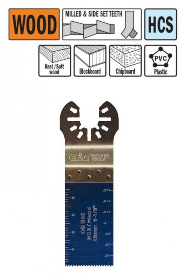 Multitööriista tera puidule 28mm Z18TPI HCS, CMT