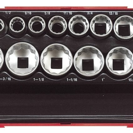 15osaline padrunikomplekt. 1/2'' nelikantkinnitusega. Teng Tools TT1215AF | Käsitööriistad>Padrunid>Padrunite komplektid | Teng Tools | Trollo.ee | Üle 10 000 toote