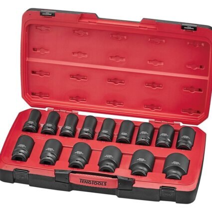 17-osaline 3/4" nelikantkinnitusega löökpadrunite komplekt Teng Tools T9417L | Käsitööriistad>Padrunid>Padrunite komplektid | Teng Tools | Trollo.ee | Üle 10 000 toote
