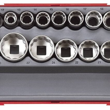 17osaline padrunikomplekt. 1/2" nelikantkinnitusega Teng Tools TT1217 / TT1217-6 | Käsitööriistad>Padrunid>Padrunite komplektid | Teng Tools | Trollo.ee | Üle 10 000 toote