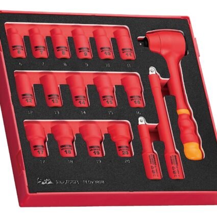 18-osaline 3/8'' kinnitusega padrunvõtmekomplekt. Teng Tools TEDV3818 1000 V | Käsitööriistad>Padrunid>Padrunite komplektid | Teng Tools | Trollo.ee | Üle 10 000 toote