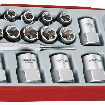 18 osaline Vigastatud poldi väljakeerajate komplekt Teng Tools TTBE18 | Käsitööriistad>Padrunid>Padrunite komplektid | Teng Tools | Trollo.ee | Üle 10 000 toote