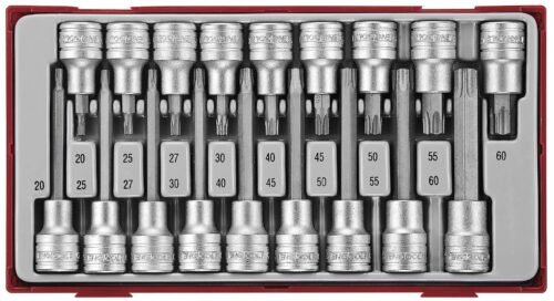 18osaline 1/2'' nelikantkinnitusega padrunotsakute komplekt TX-pesadele. Teng Tools TTTX18 | Käsitööriistad>Padrunid>Padrunite komplektid | Teng Tools | Trollo.ee | Üle 10 000 toote