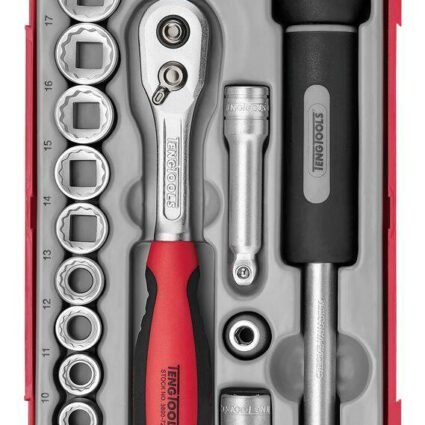 19-osalline padrunvõtmekomplekt. 3/8″ nelikantkinnitusega Teng Tools TT381912 | Käsitööriistad>Padrunid>Padrunite komplektid | Teng Tools | Trollo.ee | Üle 10 000 toote