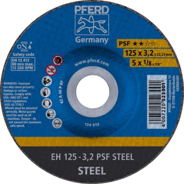 Metallilõikeketas PSF Steel EH 125×3,2mm, Pferd