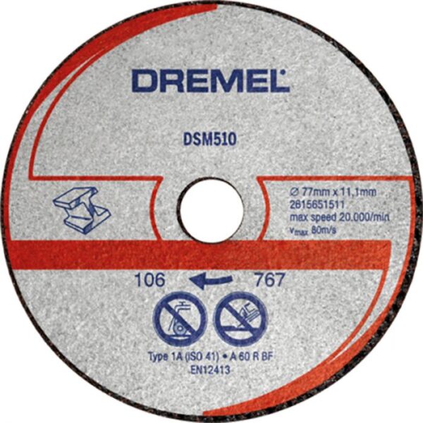 DREMEL Lõikeketas Metallile Ja Plastikule, 77mm DSM510