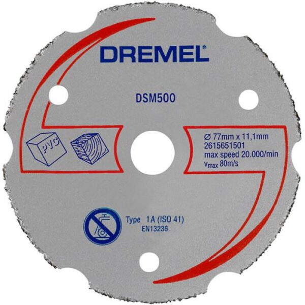 DREMEL Multifunktsionaalne Karbiidiga Kaetud Lõikeketas, 77mm DSM500