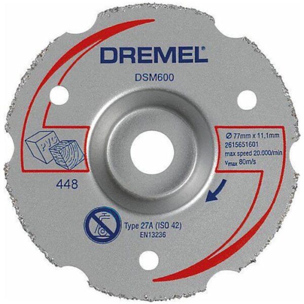 DREMEL Multifunktsionaalne Karbiidiga Kaetud Lõikeketas, 77mm DSM600