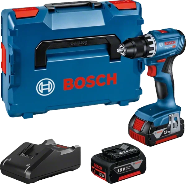 Akutrell Bosch GSR 18V-45 (2x3.0Ah, laadija) + kohver