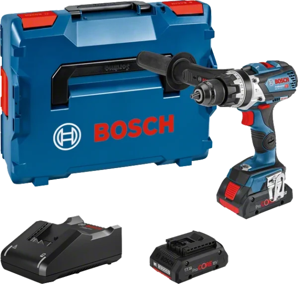 Akulööktrell Bosch GSB 18V-110 C (2×4.0Ah ProCORE18V, Laadija) + Kohver L-Boxx