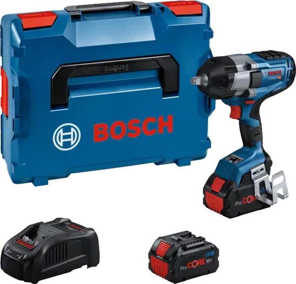 Akulöökmutrikeeraja Bosch GDS 18V-1000  (2×5.5Ah ProCORE18V, Laadija) + Kohver L-Boxx