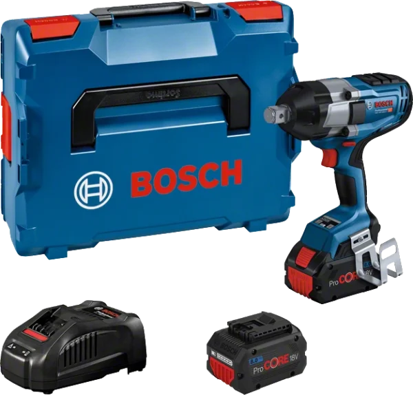 Akulöökmutrikeeraja Bosch GDS 18V-1050 H (2×8.0Ah ProCore18V, Laadija) + Kohver L-Boxx
