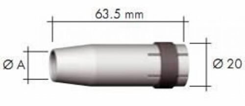 Gaasidüüs tugevalt koonuseline MB24-le 10mm