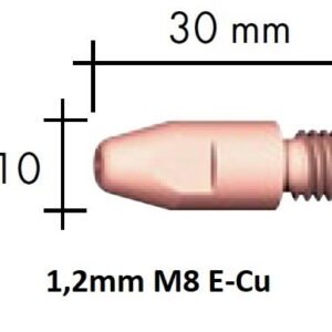 Kontaktsuudmik E-Cu M8x30x10 - 1