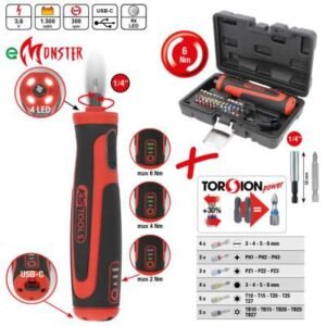 eMONSTER 1/4" aku-otsak-kruvikeerajate komplekt 27 osa