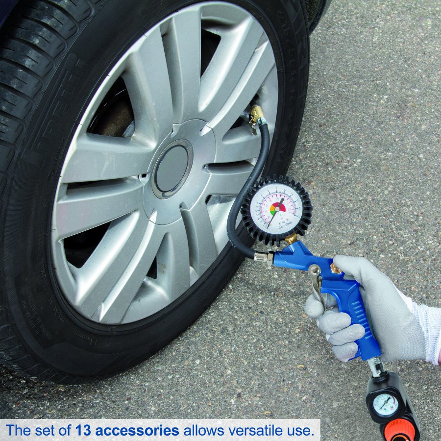 Kompressor HC25o koos 13-osalise tarvikukomplekti ja 5 m voolikuga, Scheppach