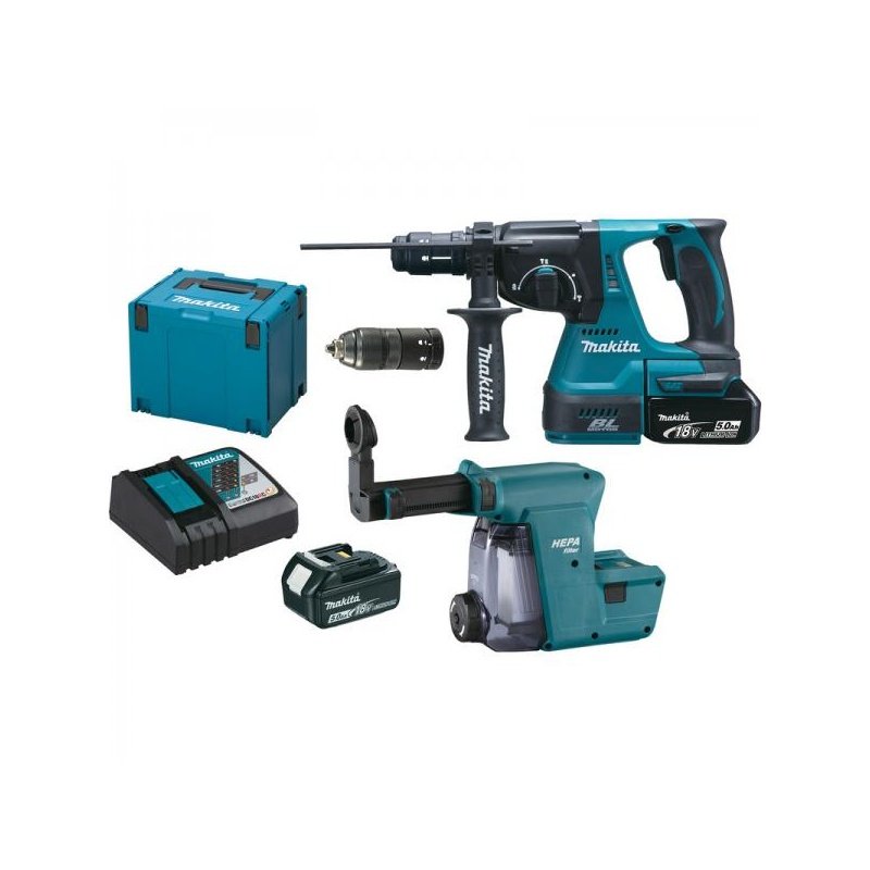 Akupuurvasar tolmueemaldussüsteemiga