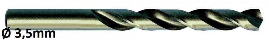 Metallipuur DIN338 HSSE-Co5 Ø3,5mm 10tk, Exact