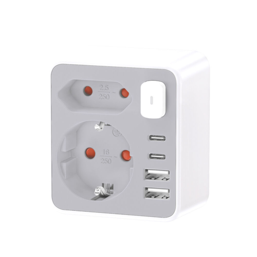Jagamiskontakt/harupesa Technik 2x230V + 2xUSB-C + 2xUSB-A laadimisavadega | Elektrikaubad | Technik | Trollo.ee | Üle 10 000 toote