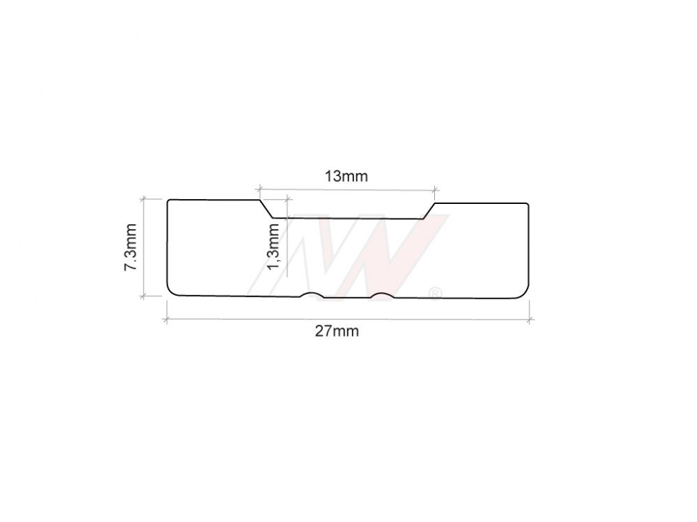 Juuretugi keraamiline, trapets, pikkus 600mm