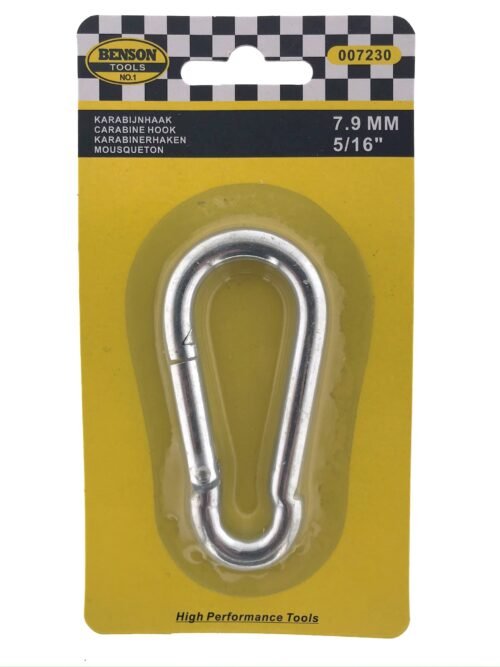 Karabiin BENSON 7.9mm 5/16" | Tarvikud>Kinnitusvahendid>Karabiinid | Benson Tools | Trollo.ee | Üle 10 000 toote