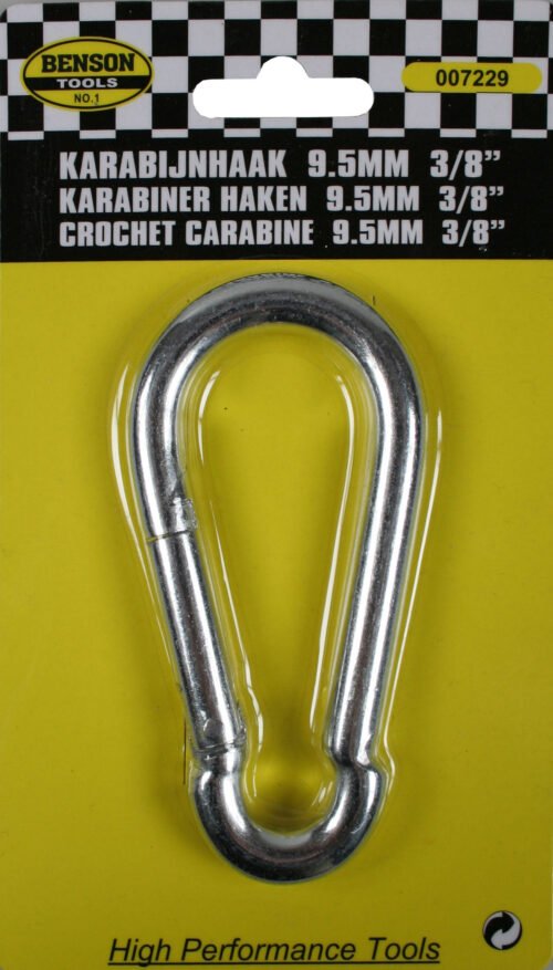 Karabiin BENSON 9.5mm 3/8" | Tarvikud>Kinnitusvahendid>Karabiinid | Benson Tools | Trollo.ee | Üle 10 000 toote