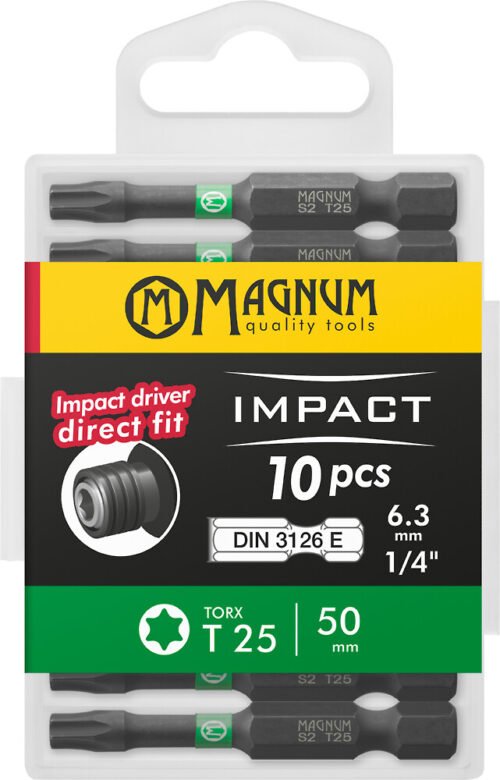 Kruviotsik MAGNUM Impact T25 50mm 10tk/pakendis | Elektrikaubad | Magnum | Trollo.ee | Üle 10 000 toote