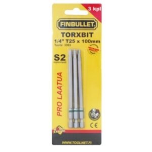 Kruviotsik T25 x 100mm 1/4" 3tk/pakendis | Elektrikaubad | Finbullet | Trollo.ee | Üle 10 000 toote