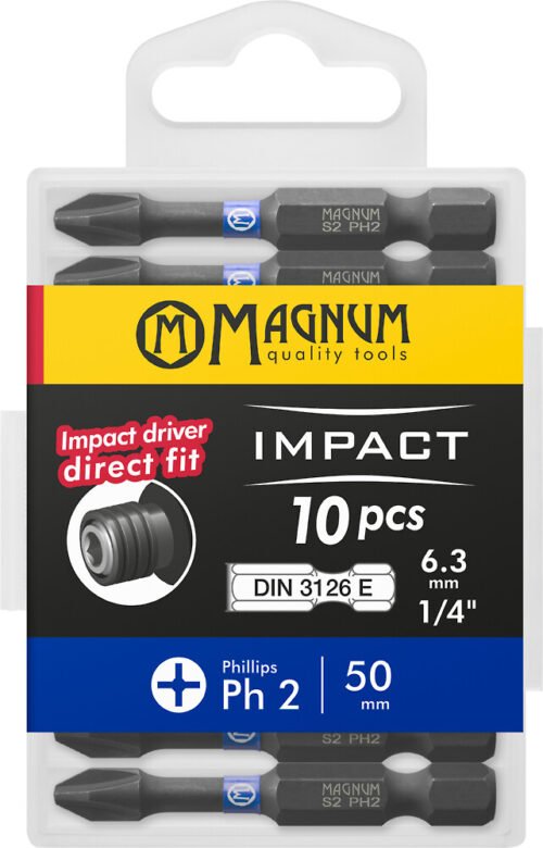 Kruviotsikud MAGNUM Impact Ph1 50mm 10tk/pakendis | Elektrikaubad | Magnum | Trollo.ee | Üle 10 000 toote