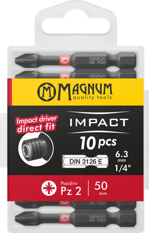 Kruviotsikud MAGNUM Impact Pz3 50mm 10tk/pakendis | Elektrikaubad | Magnum | Trollo.ee | Üle 10 000 toote