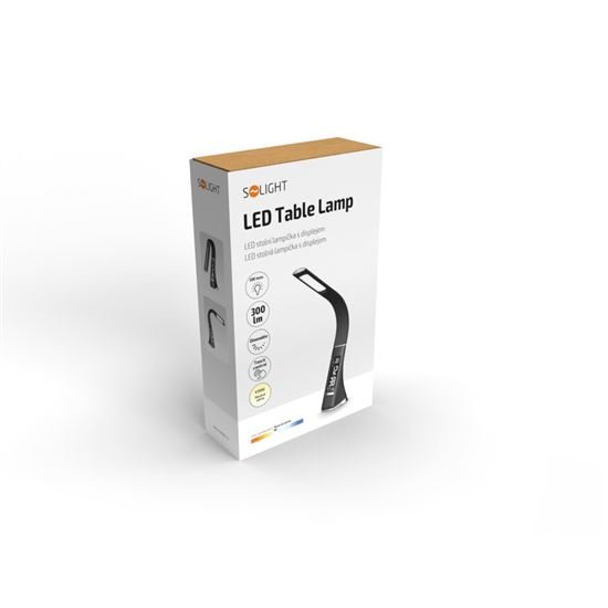 LED-laualamp LCD-ekraaniga, 6W 300lm, must***