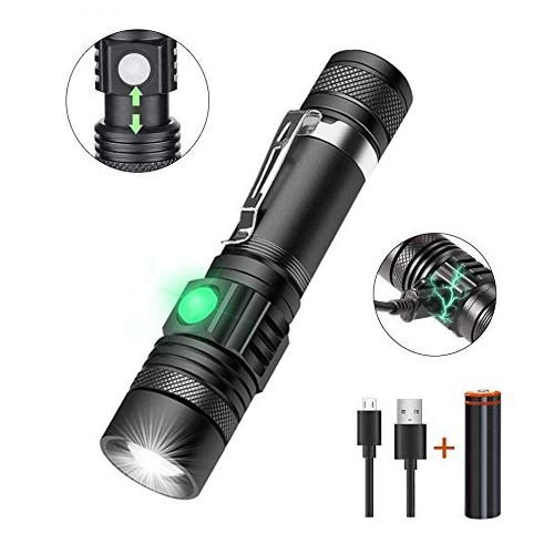 LED-tasku-/rattalamp SOLIGHT XM-L2, 400lm, USB-laetav