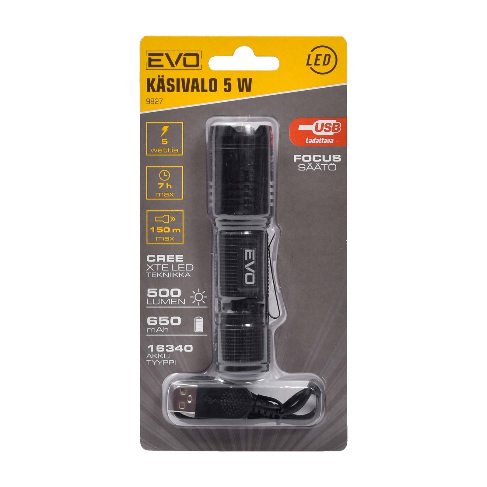 LED-taskulamp LEDTRONIC 8W, 800lm, USB-laetav