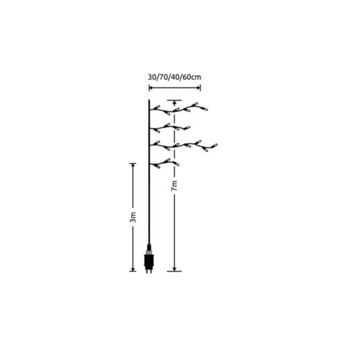 LED-valguskett Modee C2020 200LED/4m