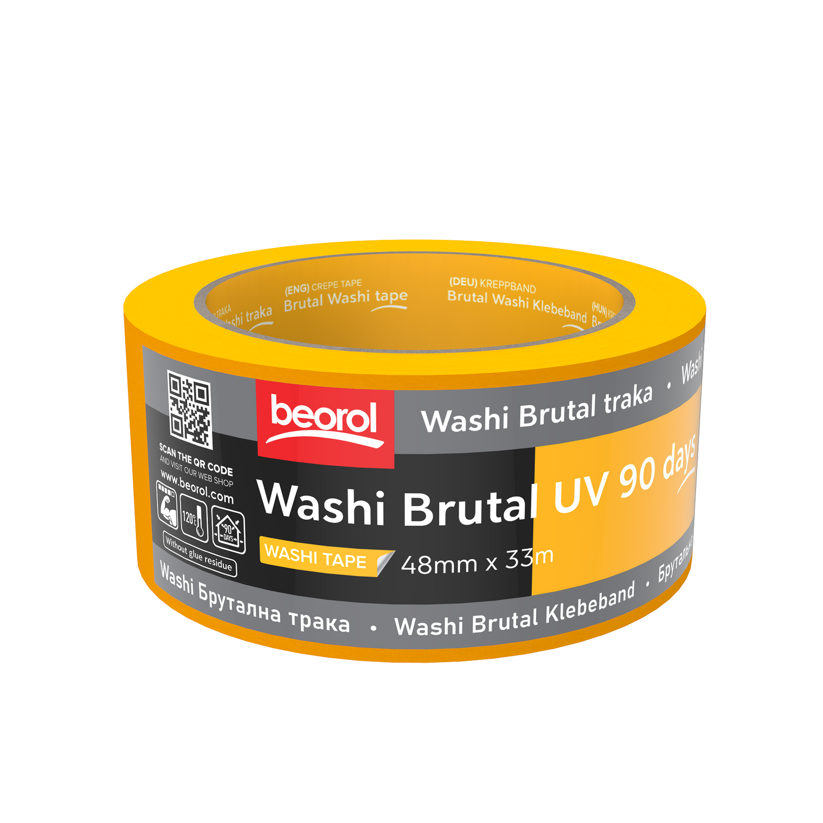 Maalriteip Beorol Brutal, 90 päeva UV-kindel 30mm/33m