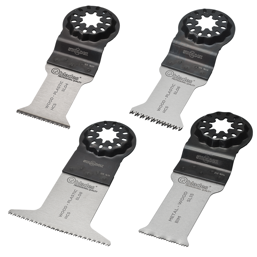 Multisaeterade komplekt Qblades Wood/Metall, 4tk/pakendis