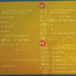 Padrunvõtmete komplekt 108-osaline CRV | Käsitööriistad>Padrunid>Padrunite komplektid | Airpress | Trollo.ee | Üle 10 000 toote
