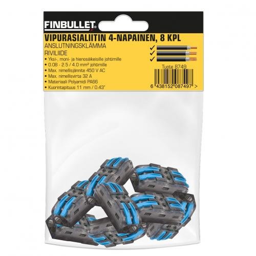 Riviliide 4-PIN avatav, jätkatav, 8tk/pakendis