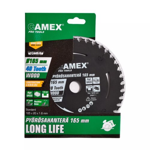 Saeketas CAMEX 165/40T/20mm/1