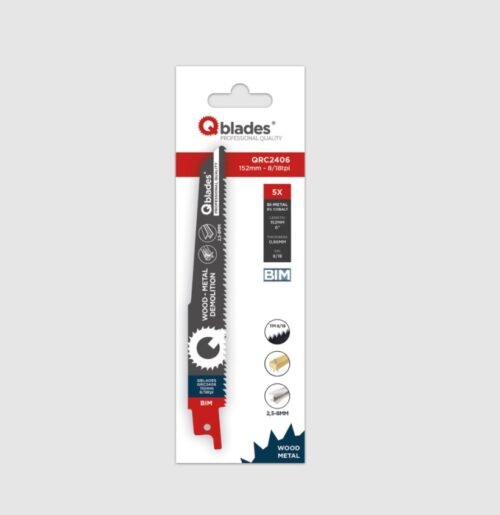 Tiigersaetera Qblades BIM 8%COB 8/18/152mm 5tk/pakendis naeltega puitmaterjal