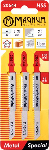 Tikksaeterad MAGNUM HSS 2,0/100mm 3tk/pakendis, kõvadele plastikutele