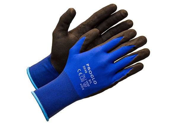 Töökindad PROGLO 2040 nitriilkattega, nailon/spandex, nr 11