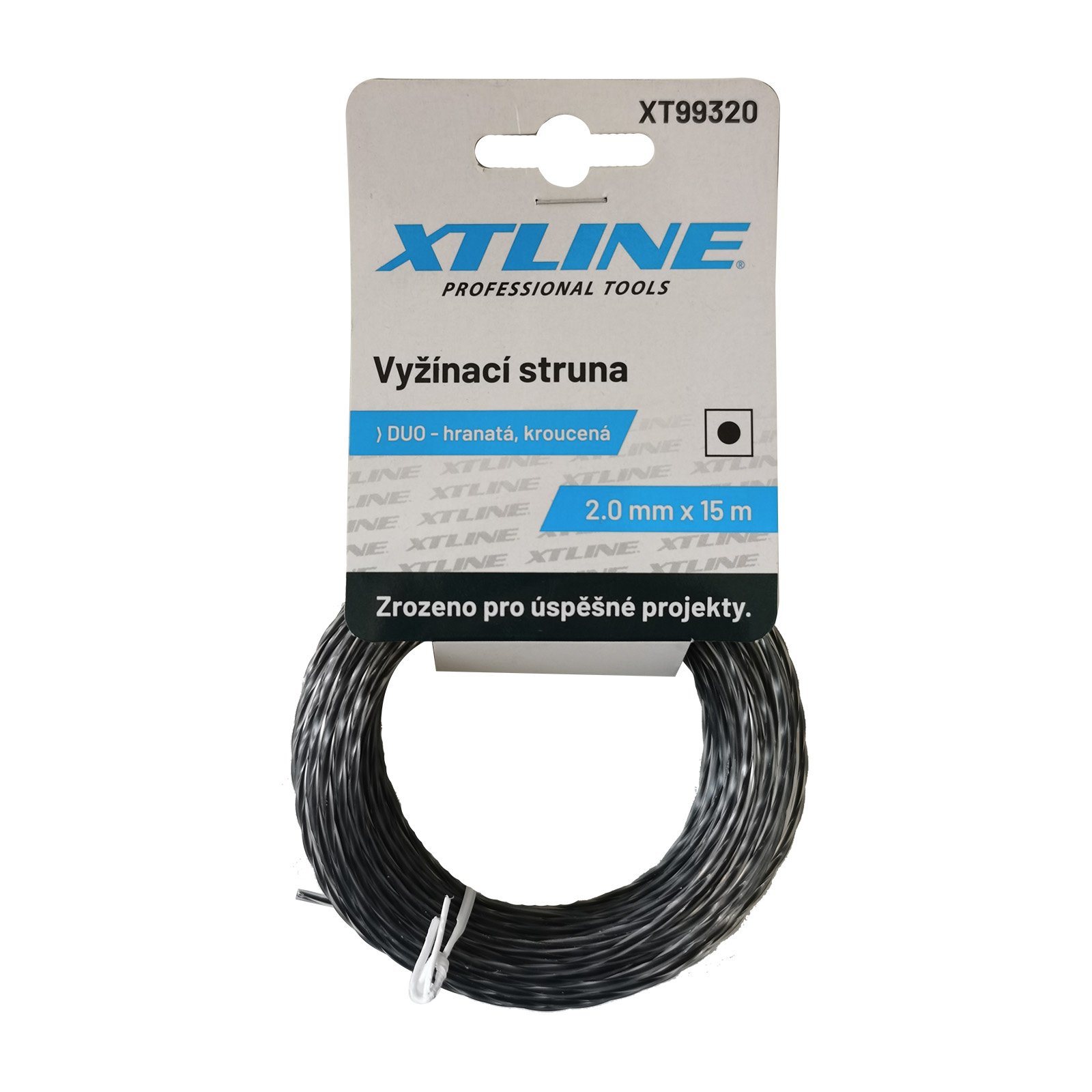 Trimmerijõhv XTline DUO SQUARE 2,7mm/15m, kahekomponentne, nelinurkne, keerdus