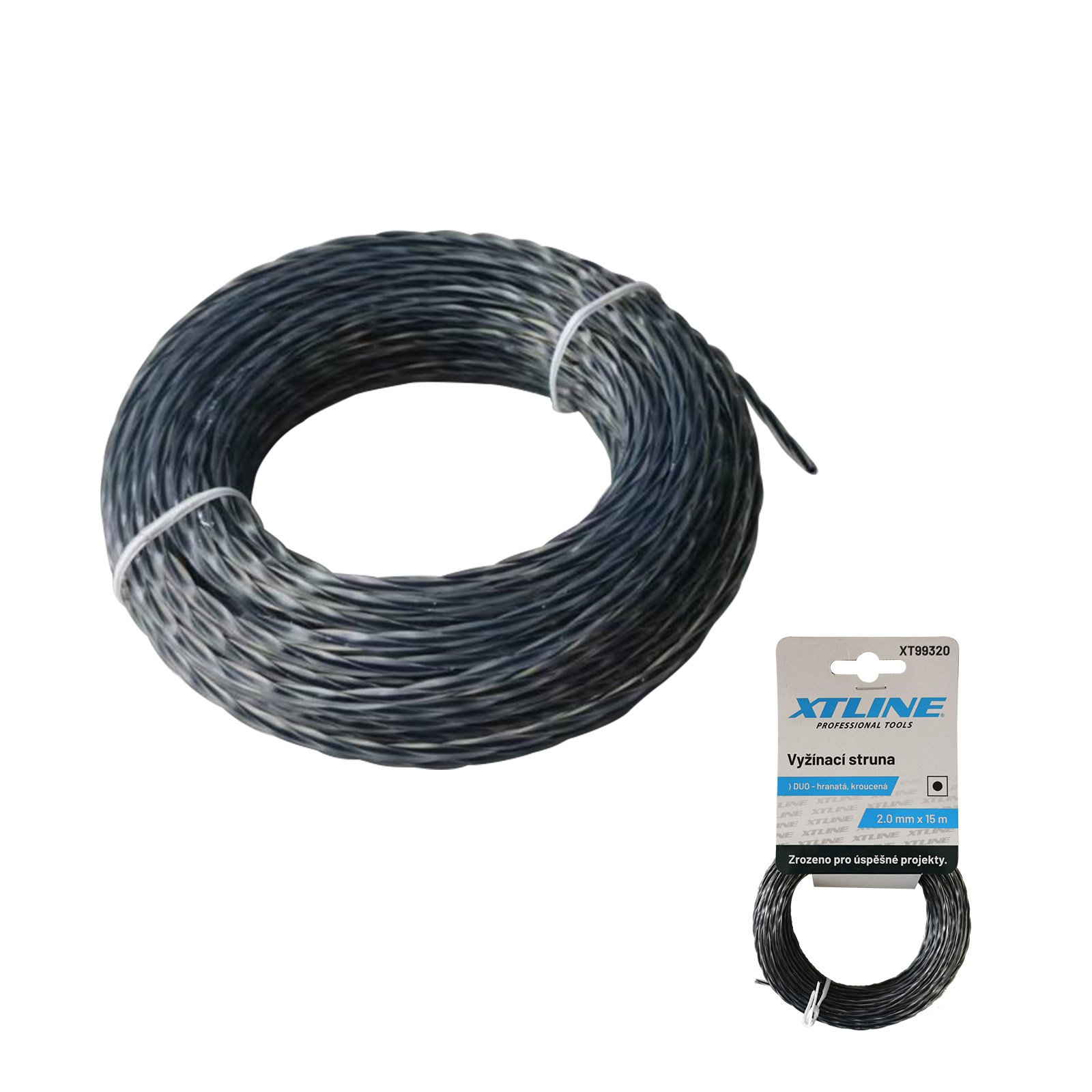 Trimmerijõhv XTline DUO SQUARE 3,0mm/15m, kahekomponentne, nelinurkne, keerdus