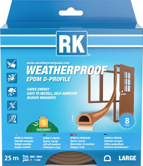 Akna- ja uksetihend RK EPDM LARGE D-profiil pruun 25m | Kodukaubad | RK | Trollo.ee | Üle 10 000 toote