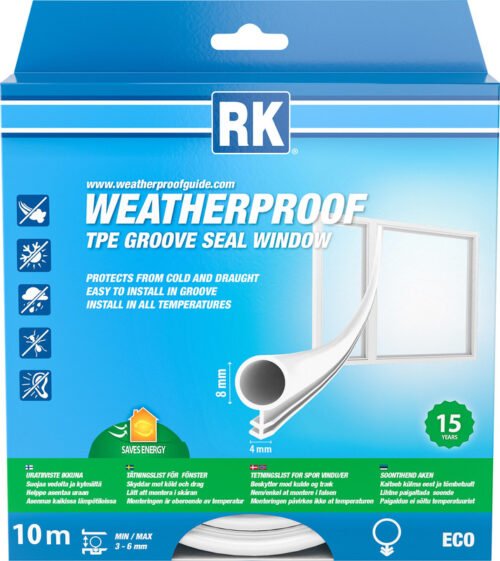Aknatihend/soonetihend RK TPE O-profiil valge 8mm 10m | Kodukaubad | RK | Trollo.ee | Üle 10 000 toote