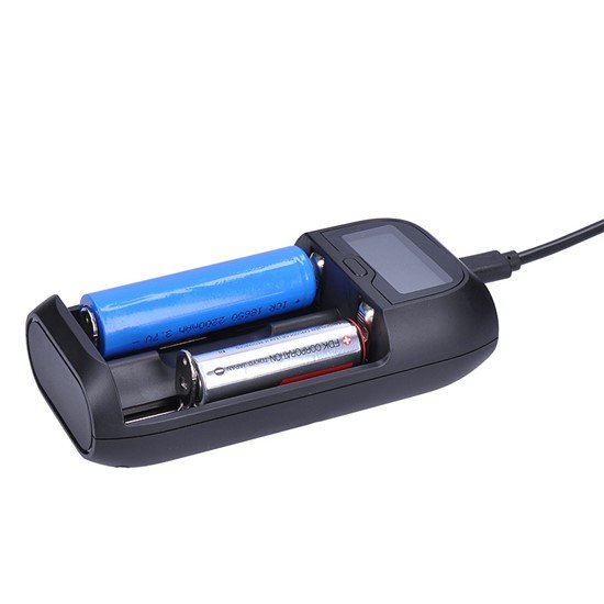 Akulaadija Solight AA, AAA, 18650, 2000mA, 2 kanalit, LCD-ekraan